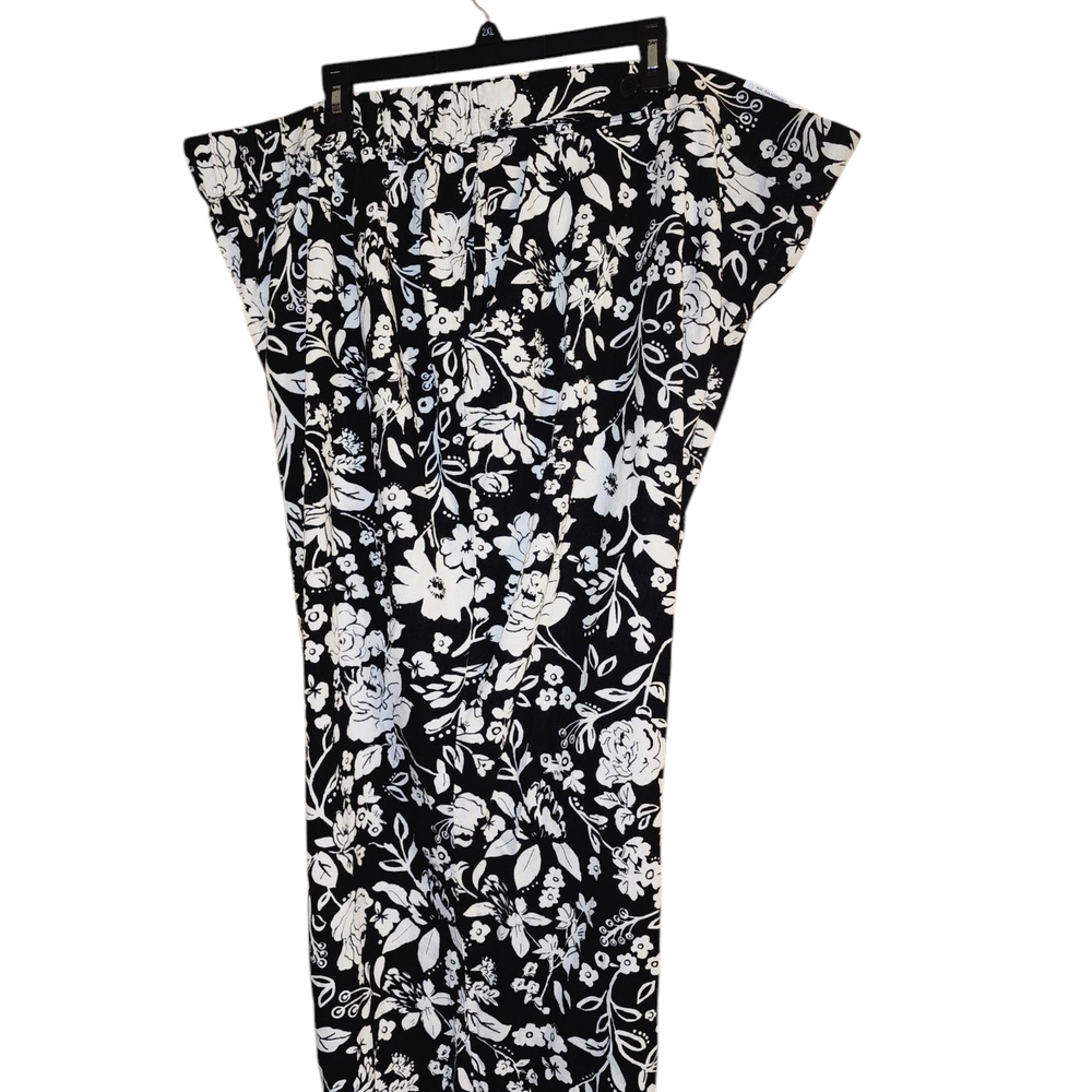 Sonoma Black and White Floral Pants